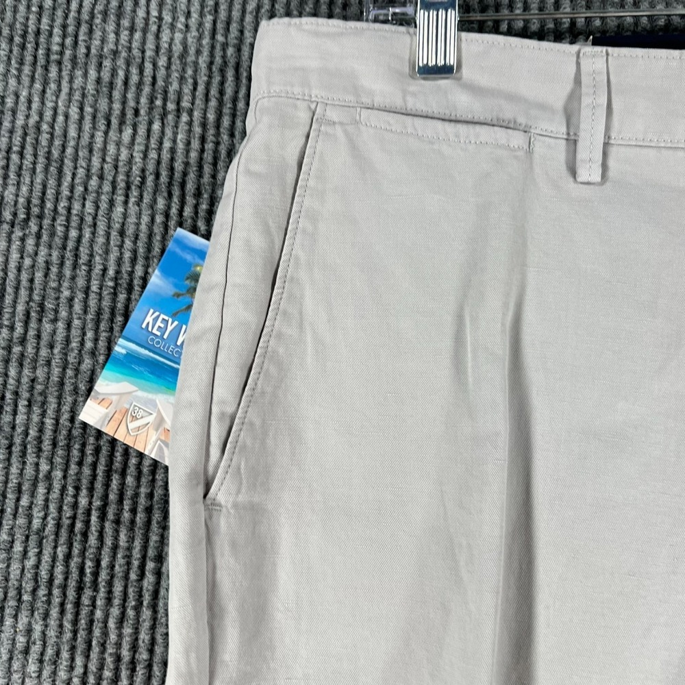 Cremieux Soho Linen Pants Mens 36x30 Gray Chino Key West Casual Comfort New - Picture 10 of 13